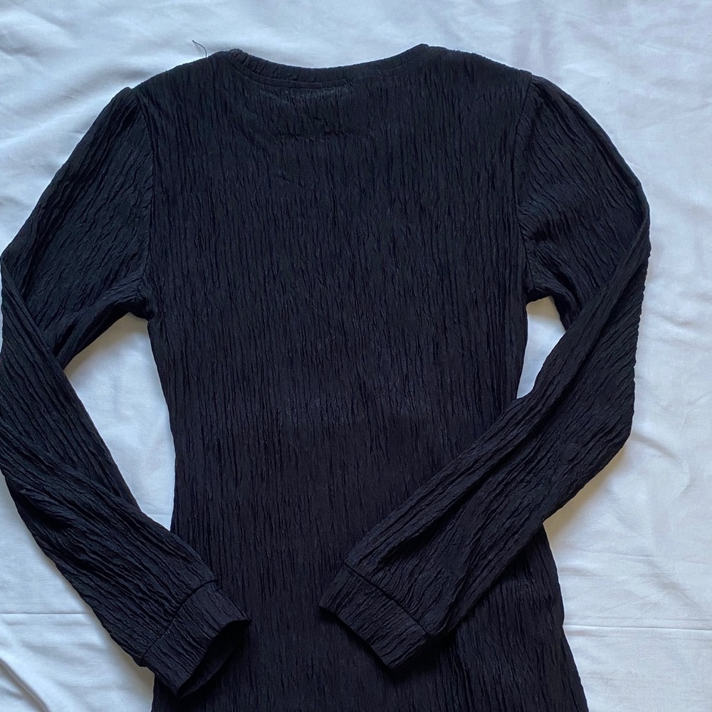 Chic Black Long Sleeve Dress - Picture 8 of 14